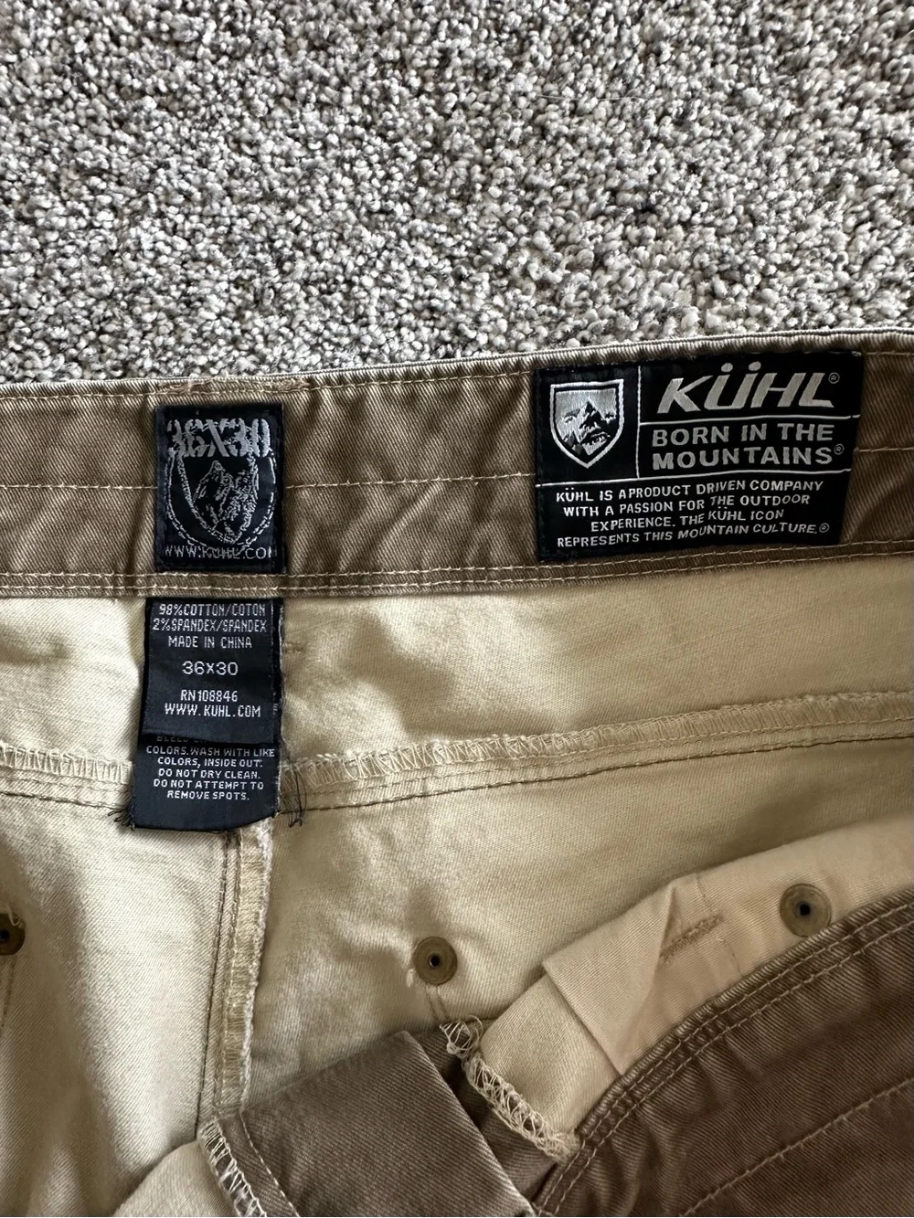 KUHL Men's Olive Casual or Work Pants Classic Straight Fit Utility